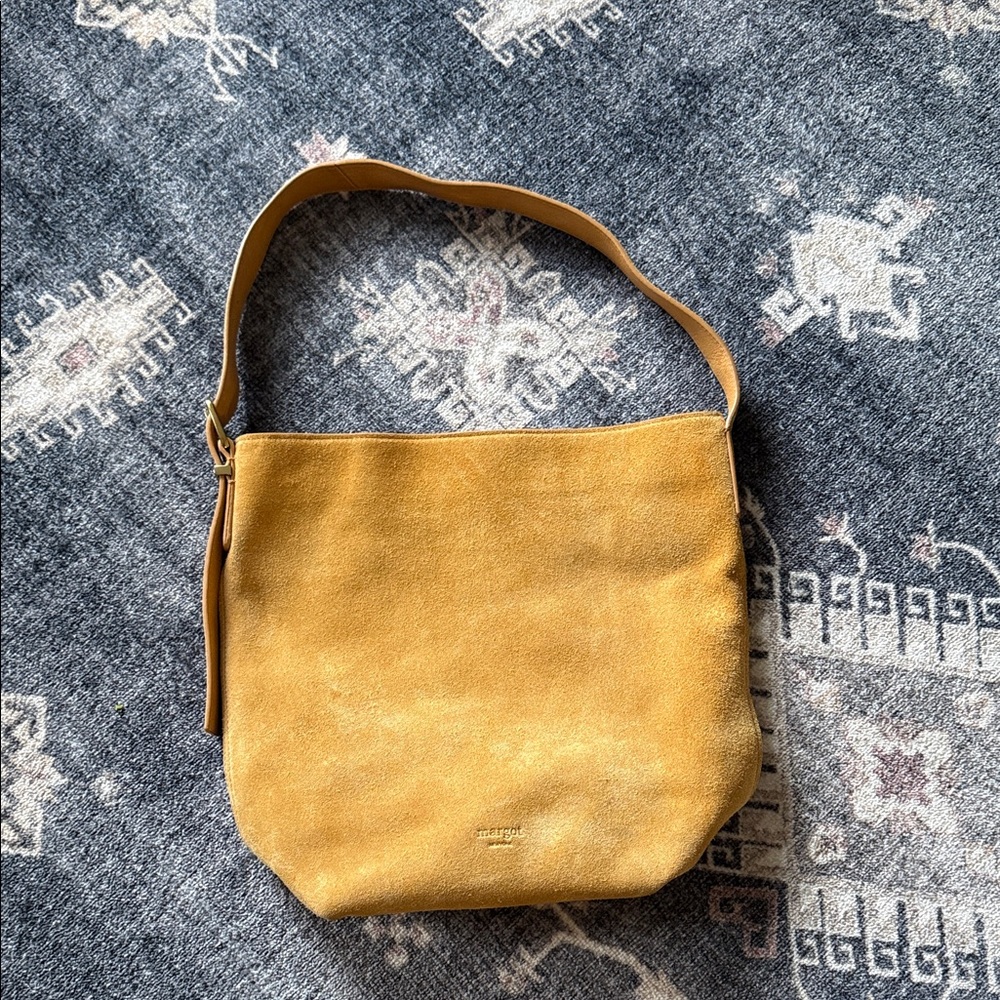 Goldenrod Suede Women's Bag. Genuine Leather